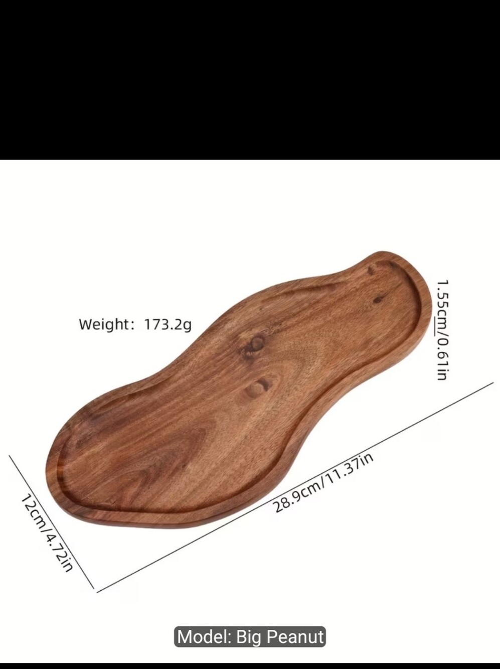 Acacia Wooden Serving Tray - Brown